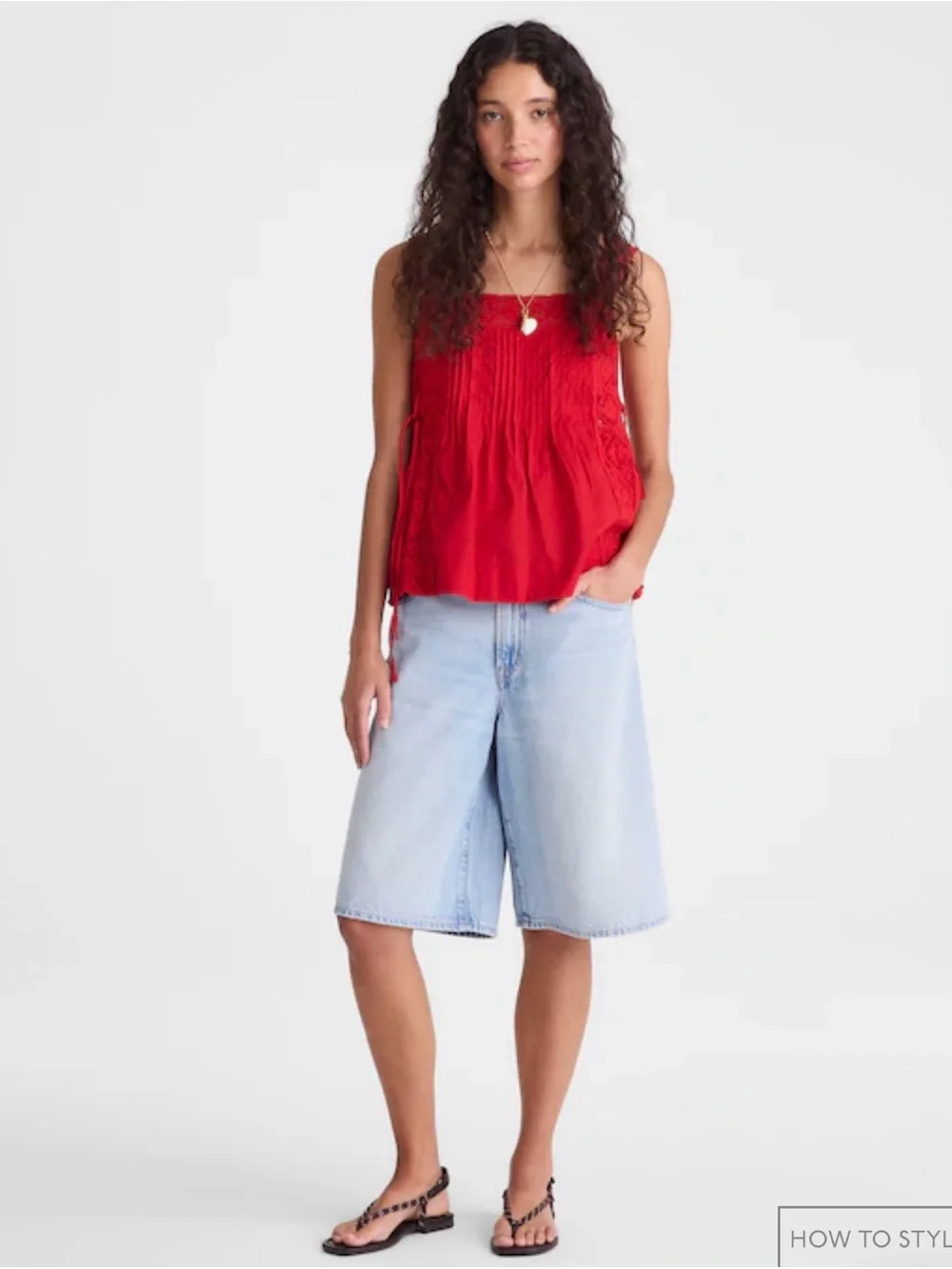 MADEWELL M The Sophie Top COTTON LACE TANK OA390 $88